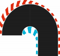 52005 Zatáčky se zúženou dráhou 180° L/R Hybrid