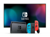 Nintendo Switch console with neon blue&red Joy-Con